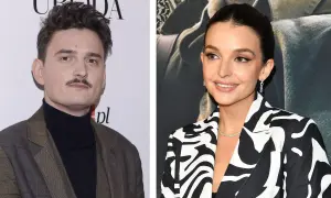 Dawid Podsiadło w marynarce i Magdalena Laskowska w stylowej kreacji.