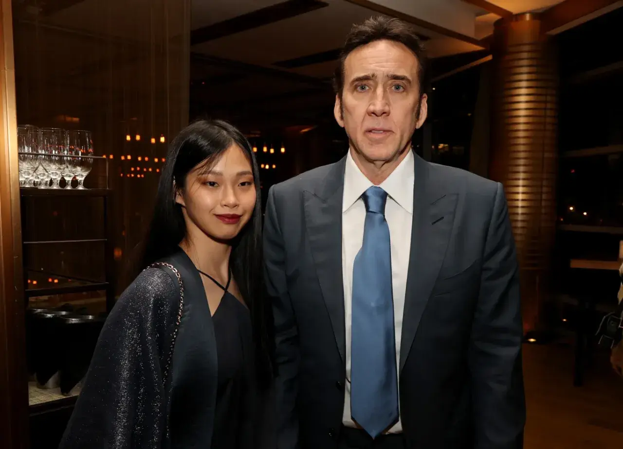 Nicolas Cage z żoną, Riccielą Vergara, na wydarzeniu.