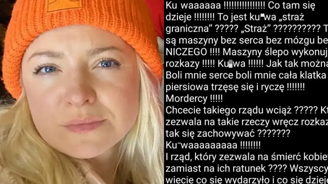 Kobieta w pomarańczowej czapce, wściekła na rząd i straż graniczną. Afera Kurdej-Szatan wywołuje emocje.