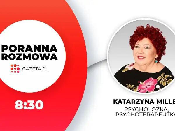Katarzyna Miller, psycholożka, w porannej rozmowie. Jej mąż pewnie jest dumny z jej osiągnięć. 8:30.