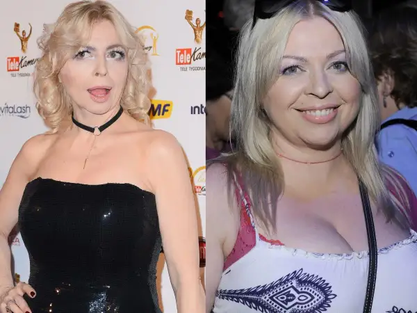 Violetta Arlak na dwóch zdjęciach. W czarnej sukni i z warkoczami, a potem w letniej sukience. Jej życie prywatne budzi zainteresowanie.